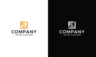 Abstract vector illustration of two letters F on a black and white background.