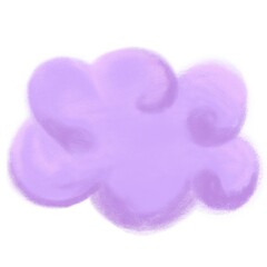 shaped purple  cloud