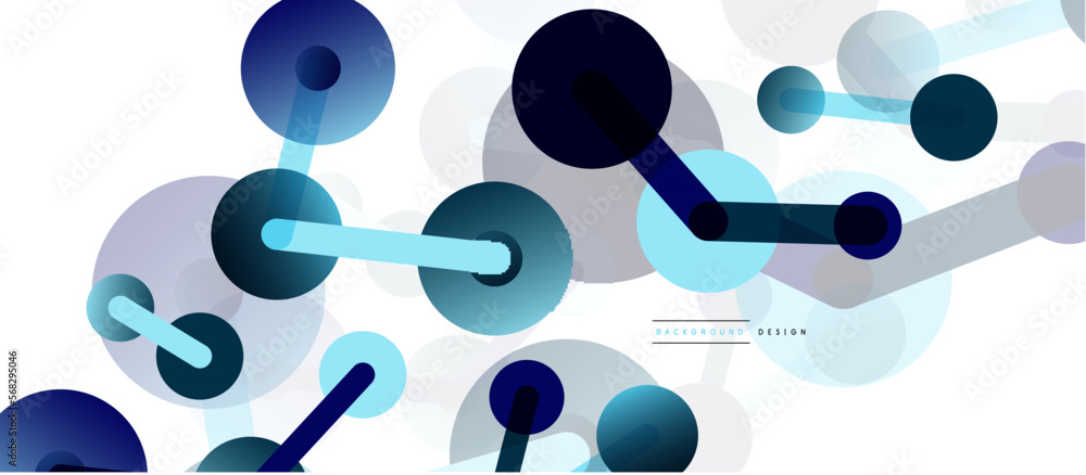 Poster network concept abstract background. dots connection. big data idea. business template for wallpaper