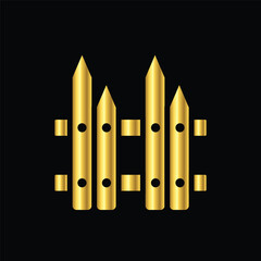 gold fance icon vector illustration design logo template flat style trendy collection