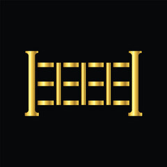 gold fance icon vector illustration design logo template flat style trendy collection