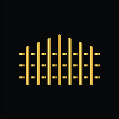 gold fance icon vector illustration design logo template flat style trendy collection