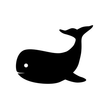 black whale vector logo 