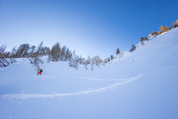 Ski mountaineering in the Carnic Alps, Friuli-Venezia Giulia, Italy