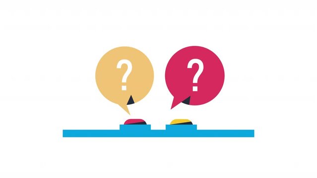 two buttons difficult choice animation
