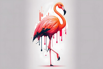 beautiful flamingo, vector art