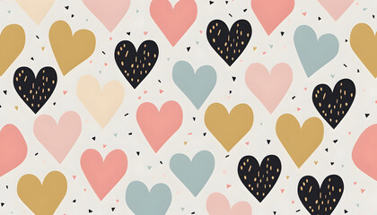 hearts pattern, romance, valentine's day
