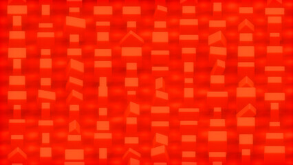 Red high tech cg pattern of geometrical cubes - randomization - abstract 3D illustration