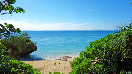 沖縄の風景 沖縄県うるま市 津堅島 海 ビーチ