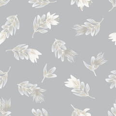 Oriental Floral Seamless Pattern Design Background