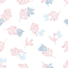 Oriental Floral Seamless Pattern Design Background