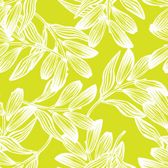 Fototapeta na wymiar Tropical Leaf Seamless Pattern Design