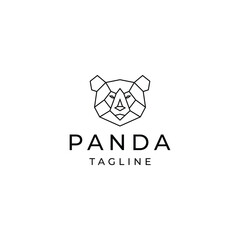 Abstract panda head logo icon design template