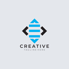 Creative Letter E Logo Design Vector Template. Initial Letter E Logo Design