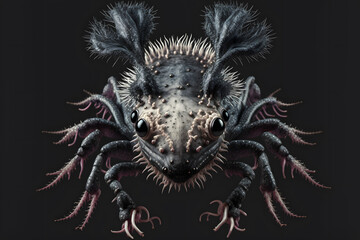 Obraz premium Hybrid Spider Axolotl dog animal Generative Ai