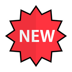 NEW emphasis icon. New product pop icon. Vector.