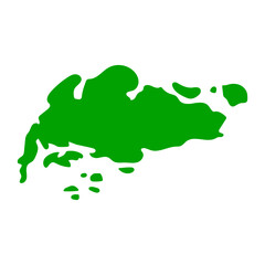 Singapore map icon. Republic of Singapore. Vector.