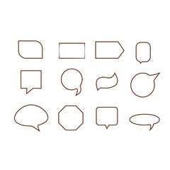 premium vector l Set bundle of empty speech bubbles colors, aesthetics sticker and amazing design.