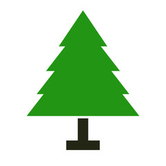 Simple green tree icon. Vector.