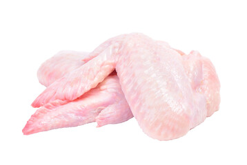 Raw chicken wings isolated