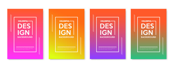 Minimal cover design, page layout, book, poster template, and flyer design. Abstract colorful background with a gradient texture.