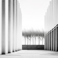 Minimalist Bamboo Field