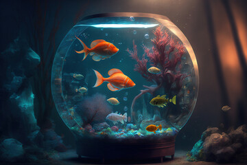 Aquarium created with Generative AI technology