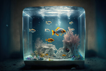 Aquarium created with Generative AI technology