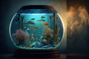 Aquarium created with Generative AI technology