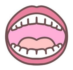 口内、口の中、開けている口