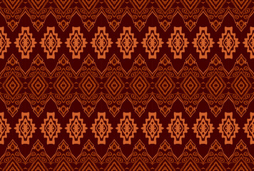 Seamless pattern of traditional African American tribal or Indian ethnic fabric pattern. vector illustration