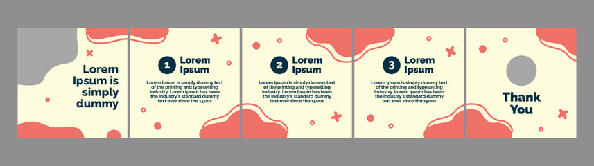 carousel layout template for social media post © Rozin