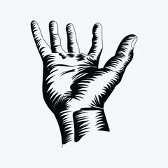 Vintage Human Hand Vector 