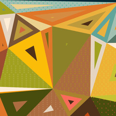 retro geometric  mid-century modern pattern with triangle
