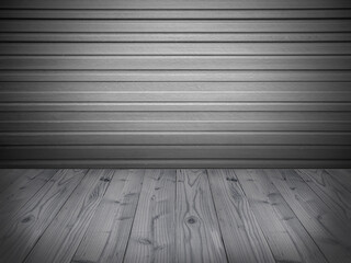 room interior vintage with  wood wall and wood floor background