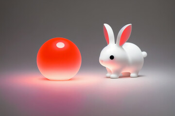 bunny rabbit lamp，generative ai