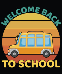 Welcome Back To School, Happy back to school day shirt print template, typography design for kindergarten pre k preschool, last and first day of school, 100 days of school shirt