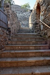 Fototapeta na wymiar Ischia - Scalinata per il Carcere Borbonico al Castello Aragonese