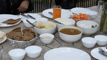 breakfast table