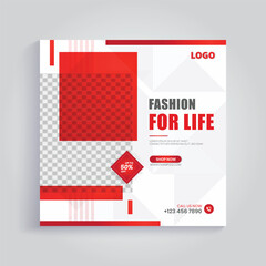 Fashion sale social media Instagram post template 