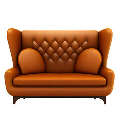 Modern sofa leather on isolated  background.