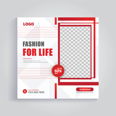Fashion sale social media Instagram post template 