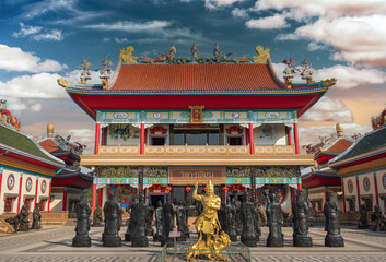 Obraz premium Anek Kusala Sala, Viharn Sien landmark for tourist at Pattaya, Thailand. Most favorite landmark for travel.