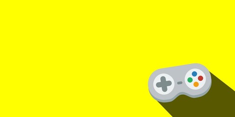 Gaming pad on yellow background © Busyfingie