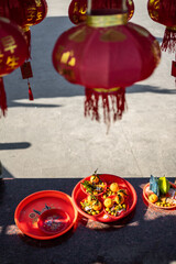 some offering prepared for worship in the temple