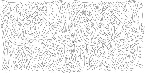 doodle botanical line art