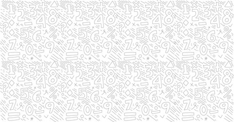 basic math doodle line art