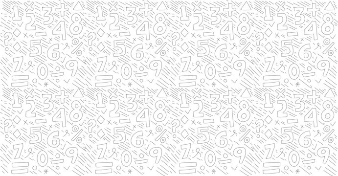 basic math doodle line art
