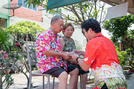 Songkran Festival Bathe With Respect To Parents