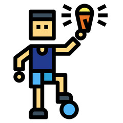 soccer filled outline icon style